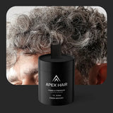 Apex Hair® – Camuflaje Capilar Profesional – Fijación resistente al agua y al sudor por hasta 48 horas.