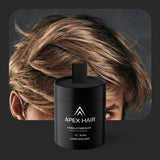Apex Hair® – Camuflaje Capilar Profesional – Fijación resistente al agua y al sudor por hasta 48 horas.